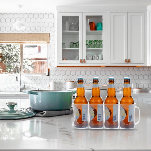PAMINGONO 2Ud Caja De Almacenamiento Transparente Para Refrigerador Para Bebidas Y Uso En Cocina