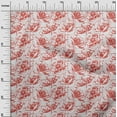 thumbnail image 3 of oneOone Polyester Spandex Red Fabric Floral Craft Projects Decor Fabric Printed By The Yard 56 Inch Wide, 3 of 4