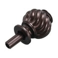 thumbnail image 3 of Uxcell 2Pack Decorative Curtain Rod Finials Drapery Rail Head Fit 3/4" Dia Rod (Brown), 3 of 6