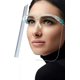 thumbnail image 1 of Paquete de 10 viseras faciales transparentes de plástico resistentes, visera protectora de cara completa, protector facial, película protectora que se debe despegar, 1 of 3