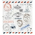 thumbnail image 3 of Ambesonne Vintage Shower Curtain, Retro Post Stamp Design, 69"Wx84"L, Multicolor, 3 of 3