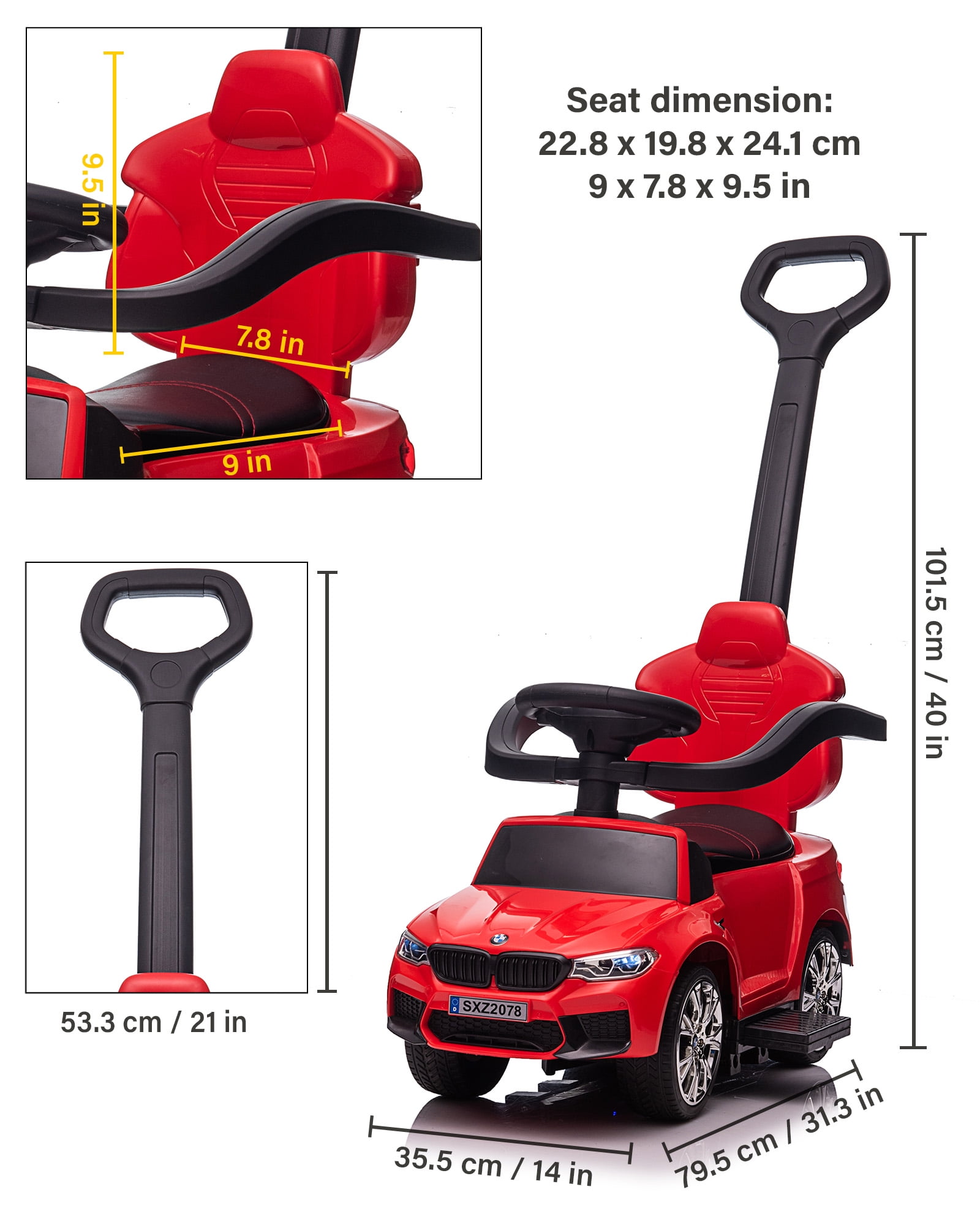 papaya9 BMW x5 push car for children Push Car Bmw X5 Ride On Car