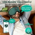 thumbnail image 4 of LC-dolida Bluetooth Sleeping Headphones Smart Bluetooth Sleep Mask, Breathable 3D Eye Mask Sleep Headphones for Side Sleepers w/Auto Off Timer Voice Control Noise Reduction Music Headset (Dark Green), 4 of 7