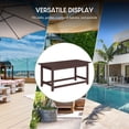 thumbnail image 5 of WestinTrends Malibu Patio Outdoor Coffee Table – 35" All-Weather Poly Lumber Adirondack Porch Table, Dark Brown, 5 of 14