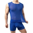 thumbnail image 2 of Mens Tank Top Beach Casual Pullover Perspective Breathable Sleeveless Wide Shoulder Vest, 2 of 7