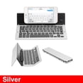 thumbnail image 2 of Teclado plegable para tableta Teclado de aleación de aluminio para IOS Windows Android (Plata), 2 of 7