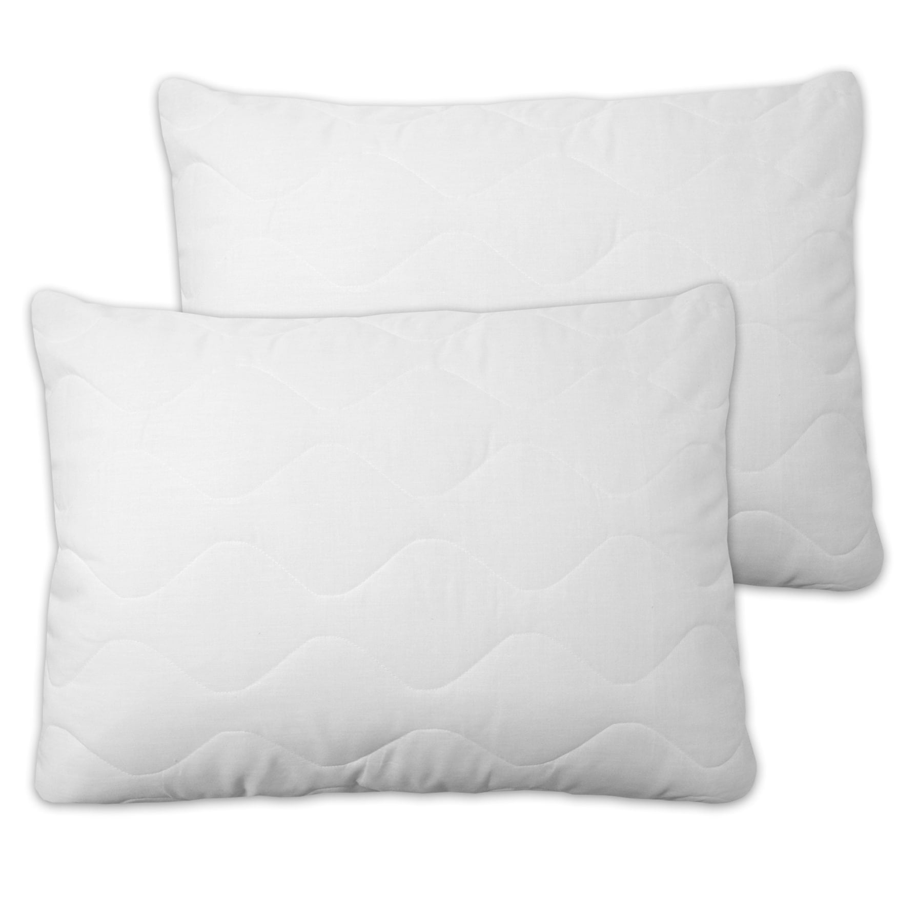 white Stanford Size One Pillow QUILTED Zippered Protector Sham 