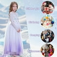 thumbnail image 6 of Benylion Girls Princess Costumes Snow Queen Princess Dresses Fancy Dress Up Clothes for Halloween Party Cosplay White for 11-12Years, 6 of 11