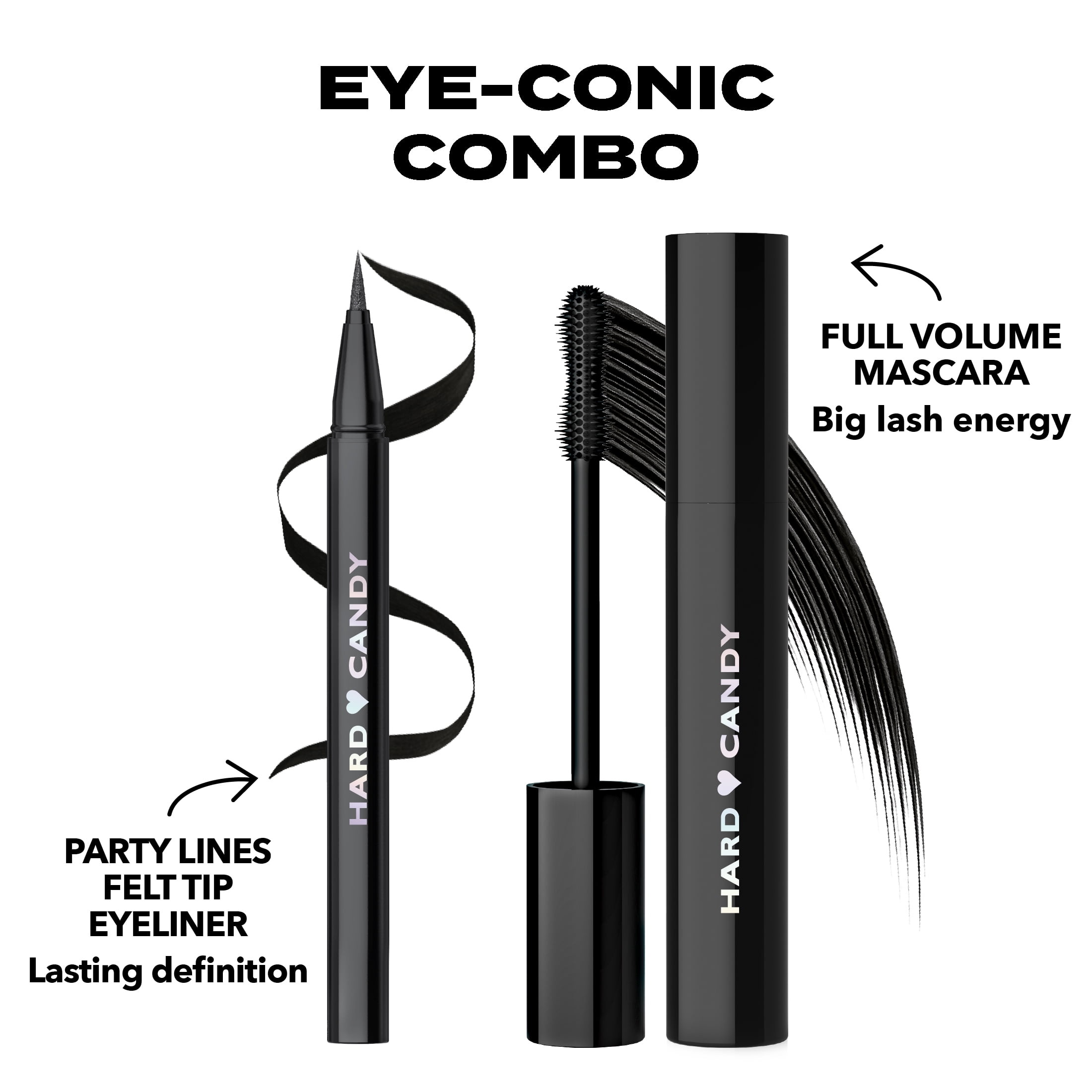Hard Candy Full Volume Mascara, Volumizing Mascara, Hourglass Brush, Smudge-Proof