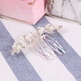 thumbnail image 3 of Miangastore 1pc Imitation Pearl Hair Comb Rhinestone Inlay Alloy Insert Comb Headdress Bridal Hair Accessories, 3 of 8