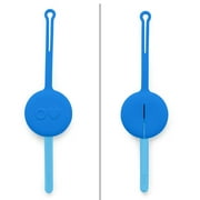 OmieBox OmiePod Kids Utensils Set with Case - 2 Piece Plastic, Reusable Fork and Spoon Silverware with Pod for Kids, Travel, Lunch Boxes-Capri Blue by OmieLife