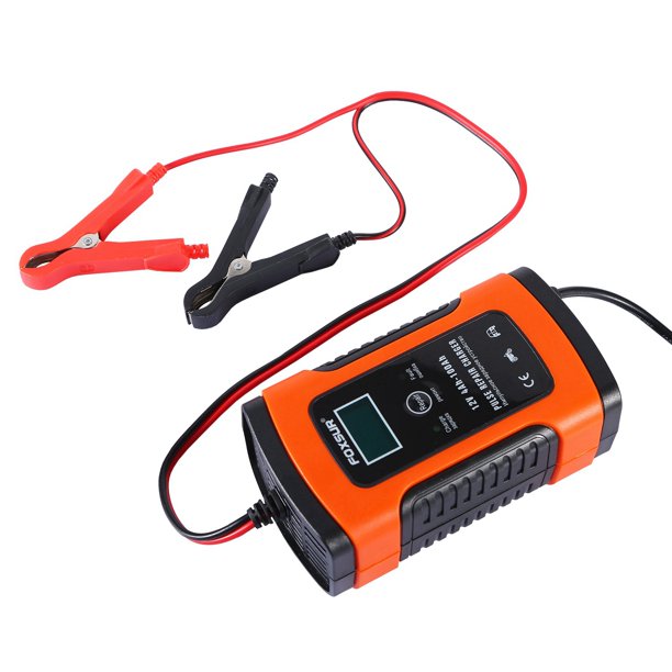 FOXSUR Car Battery Charger 12V 5A LCD Intelligent Auto Motorcycle Boat