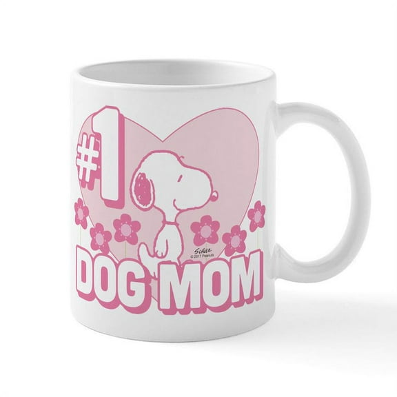 CafePress - #1 Dog Mom - 11 oz Ceramic Mug - Novelty Coffee Tea Cup