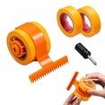 thumbnail image 2 of Masking Master Tape Dispenser, Portable Double Painters Tape Applicator with Scraper for Trim, Windows and Door Frames, Easy to Grip Rounded Handles and Accurate Tape Application(Orange), 2 of 9