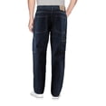 thumbnail image 2 of Men's 100% Cotton Classic Fit Work Jeans Hammer Loop Carpenter Denim Pants (Blue, 40W x30L), 2 of 3