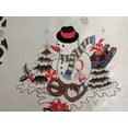 thumbnail image 3 of Doily Boutique Christmas Embroidered Round Fabric Doily with a Snowman on Antique White Material Size 23 inches, 3 of 6