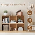 thumbnail image 3 of Anhdah 6 Cube Storage Organizer, Cube Bookcase Closed Back Panel Bedroom, Living Room, Home Office, Closet Bookshelves Natural Oak, 3 of 8