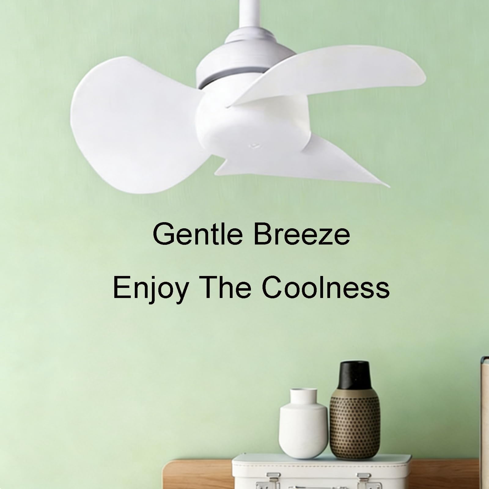 Socket Fan Kit with Plug Adapter, Mini Quiet Electric Fan with, Multifunctional and Adjustable Angle Mini Quiet Electric Fan for Home, Kitchen, Bathroom, Office & Dormitory (2pcs)