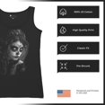thumbnail image 6 of Sugar Skull Lace Women's Tank Top Black White Day of the Dead Gothic Beauty Monochrome Dia de Los Muertos Elegant, 6 of 7