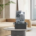 thumbnail image 5 of Indoor Fountains Tabletop Fountain Waterfall Fountains Indoor Water Feature Feng Shui Zen Meditation Desktop Fountain with LED Light for Home and Office Indoor Spaces Decor (Style 7), 5 of 14