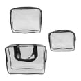 thumbnail image 2 of Bolsa de cosméticos transparente de PVC, transparente, impermeable, de gran capacidad, portátil, para maquillaje, bolsa de almacenamiento de viaje, 2 of 12