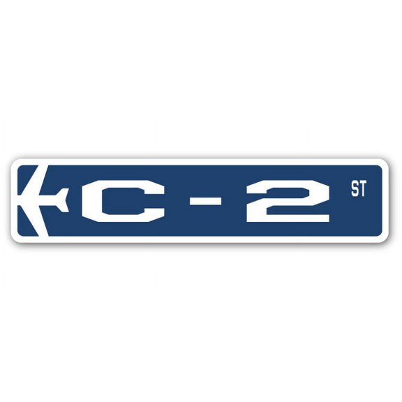 C-2 Street Sign Air Force Aircraft Military | Indoor/Outdoor | 24" Wide