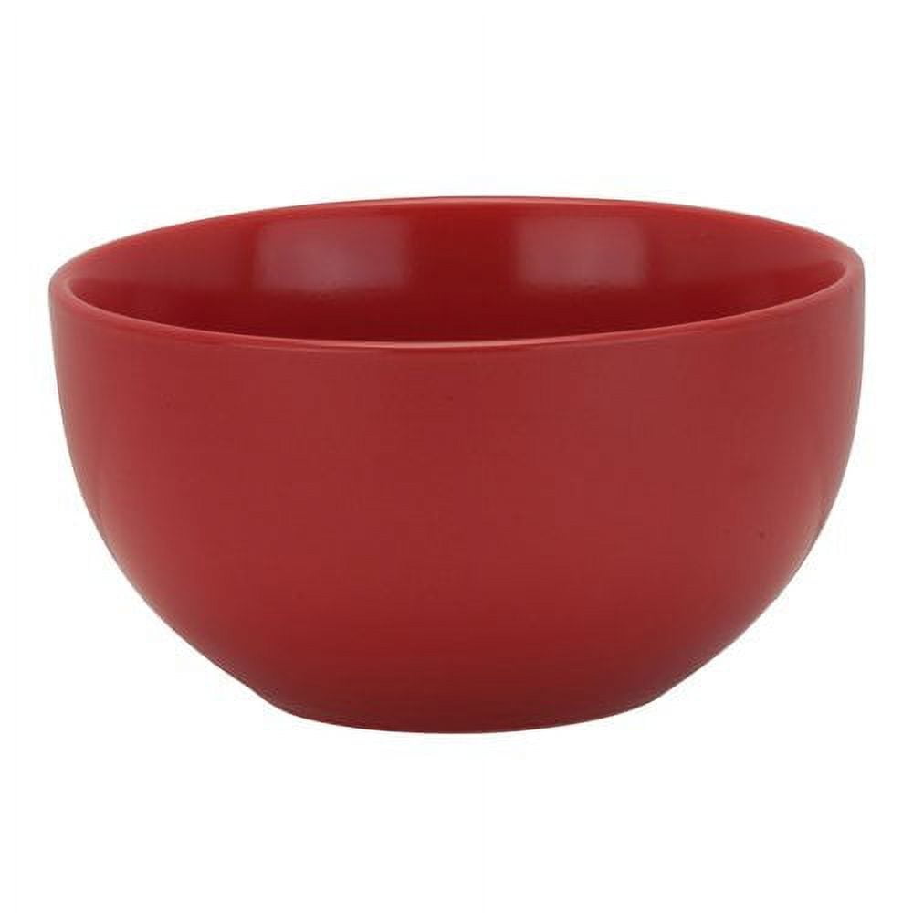 10 Strawberry Street Wazee Matte 5.5"/20oz Cereal Bowl, Set of 6, Red