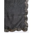 thumbnail image 2 of eloria Woman's Indian Ethnic Chunni, Silk Blend Black Dupatta, Stole, Scarf Shawl Wrap, 2 of 4