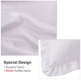 thumbnail image 4 of PiccoCasa Satin Pillowcase Ruffled Pillow Shams Set of 2, Standard Lavender Gray, 4 of 7