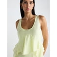 thumbnail image 4 of Devil Wears Prada Scoop Collection Women’s and Women's Plus Mini Ruffle Tank Dress, Sizes XS-4X, 4 of 5