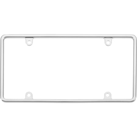 Cruiser Accessories Chrome Slim Rim License Plate Frame - Smallest plate coverage - Adds a delicate touch, 1 each, sold by each