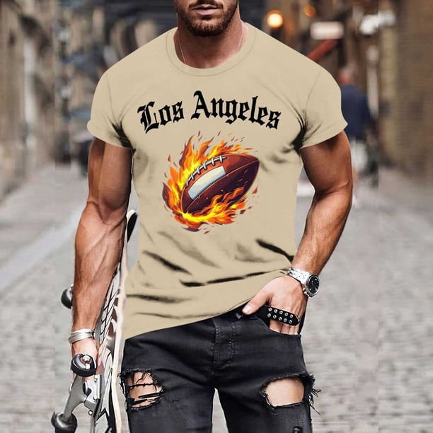Tops para hombre, blusas y camisas de manga corta con cuello redondo para hombre, jersey informal con cuello redondo estampado para hombre, pantalones cortos deportivos para fitness, blusa de poliéste