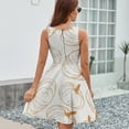 thumbnail image 6 of Orange Pumpkin Fall Women's Tank Dress V Neck Sleeveless Summer Sundress, 6 of 7