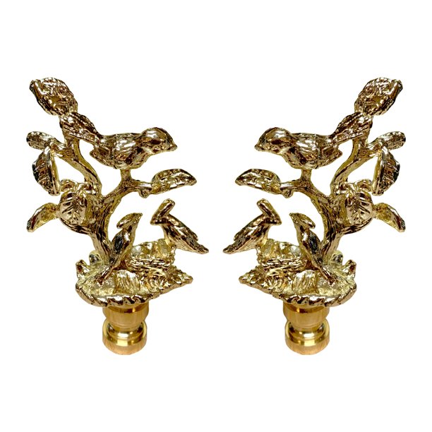 Royal Designs, Inc. Nesting Birds Design Lamp Finial for Lamp Shade