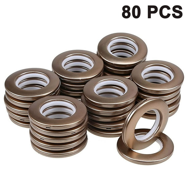 80 ojales de cortina, anillos de ojales de cortina, clips de diámetro interior de 46 mm, anillos de bricolaje para cortina de ventana, cortina de ducha, cortinas de puerta de vestuario Xemadio 2034926-3