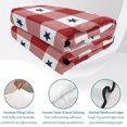 thumbnail image 4 of Twin XL Quilt Set 68''x98'', 4th of July Lightweight Bedspread Coverlet Set with 2 Pillow Shams, Independence Day Red White Plaid Blue Star Breathable All Season Quilt Bedding for Dorm/Guest Room, 4 of 9