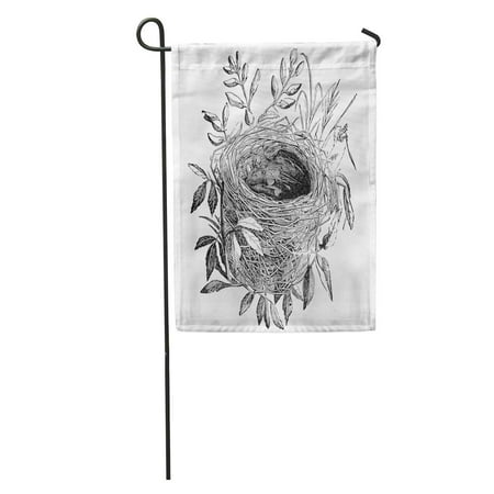 - SIDONKU Nest of Sedge Warbler Bird Vintage Sourced from Antique Book The Playtime Naturalist by Dr J E Taylor Garden Flag Decorative Flag House Banner 12x18 inch