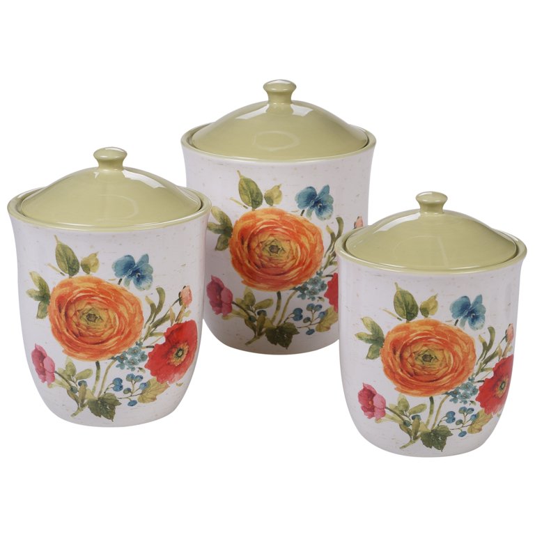 International China Co Floral Kitchen Canister Set of 2 – Standpipe Antiques