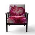 thumbnail image 4 of Designart "Eruption Of Rasberry Blush Joy IV" Upholstered Abstract Liquid Ink Accent Chair and Modern & Contemporary Arm Chair - Multiple Color & Pattern, 4 of 7