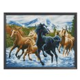 thumbnail image 1 of Cuadros Decorativos Kit de punto de cruz estampado de 11 quilates juego de bordado de costura (caballo JL023) Likrtyny embutido en tela, 1 of 9