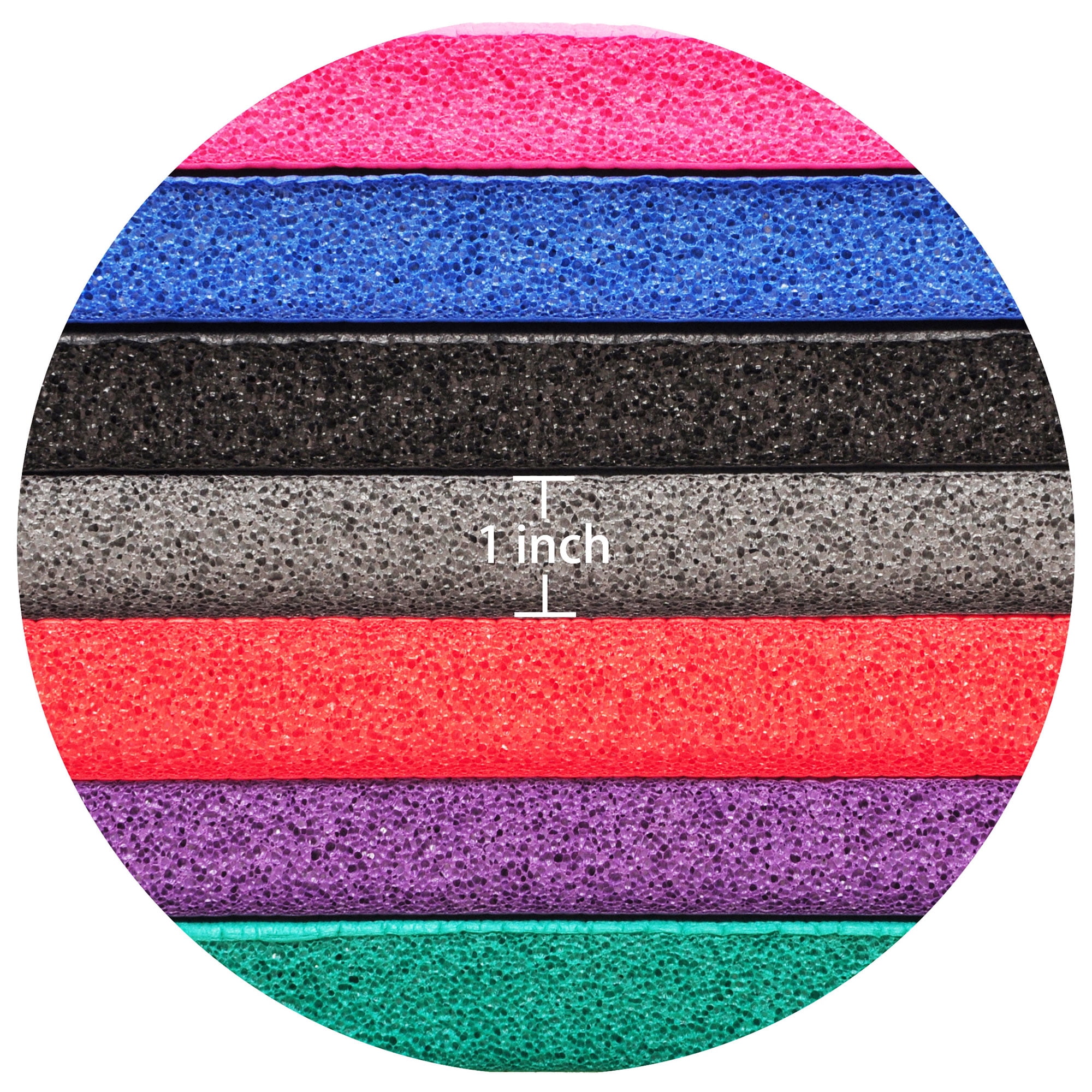 Signature Fitness 1" Extra Thick Exercise Yoga Mat with Carry Strap, Green