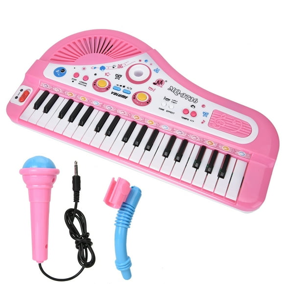 Domqga 37 Keyboard Electric Piano Instrument with Microphone Children Educational Toy, Keyboard Electric Piano