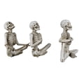 thumbnail image 4 of Set of 3 Whimsical Namaste Meditating Yoga Gothic Skeletons Trio Figurines, 4 of 9