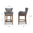 thumbnail image 2 of Blake Modern 26" Counter-Height Barstool with Armrests Classic Grey, 2 of 5