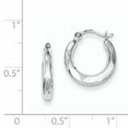 thumbnail image 2 of Beautiful Sterling Silver Rhodium Plated Hollow Hoop Earrings, 2 of 2