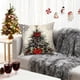 thumbnail image 4 of Juego de fundas de almohada navideñas con lazos de Papá Noel, reno y muñeco de nieve | Funda de cojín de lino de 45 x 45 cm | Decoración festiva para el hogar, 4 of 5