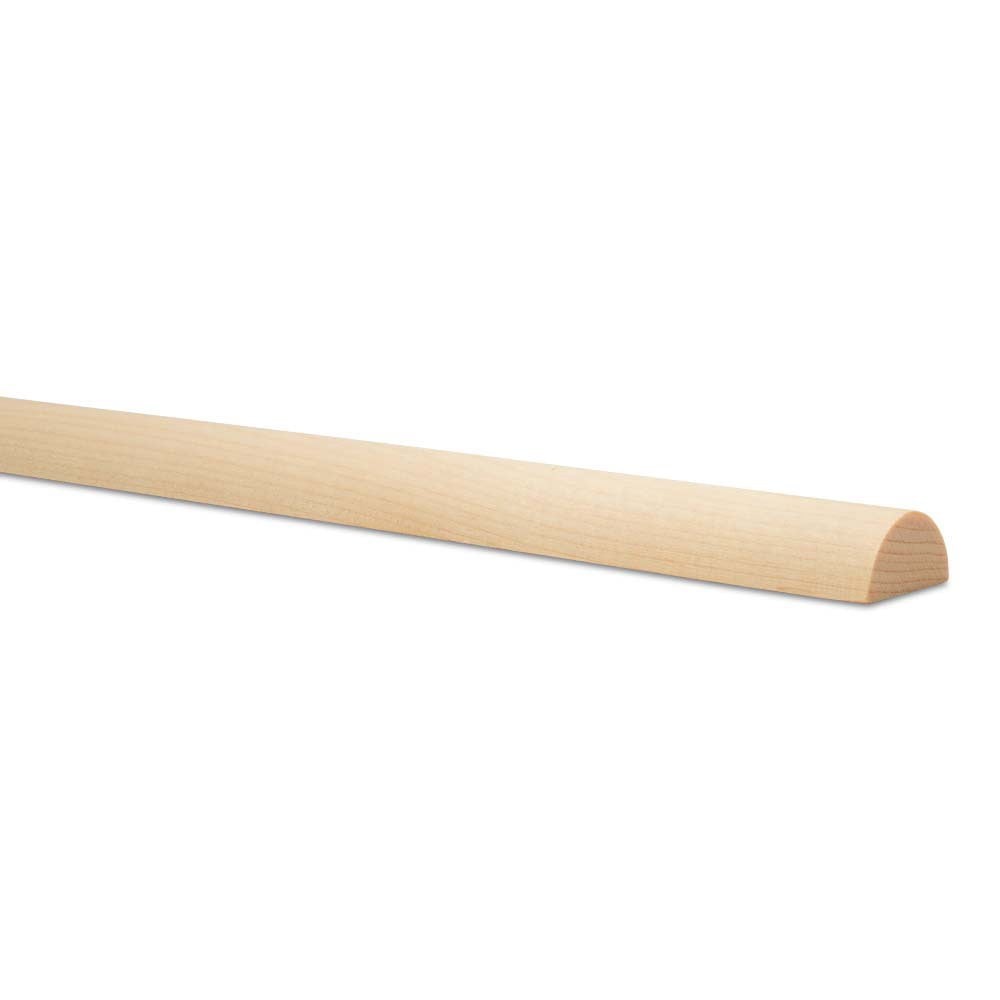 Split Wood Dowel Rods 18-inch x 3/4-inch, Pack of 10 Unfinished Fluted Birch Molding Trim for DIY & Dowel Feature Wall, by Woodpeckers