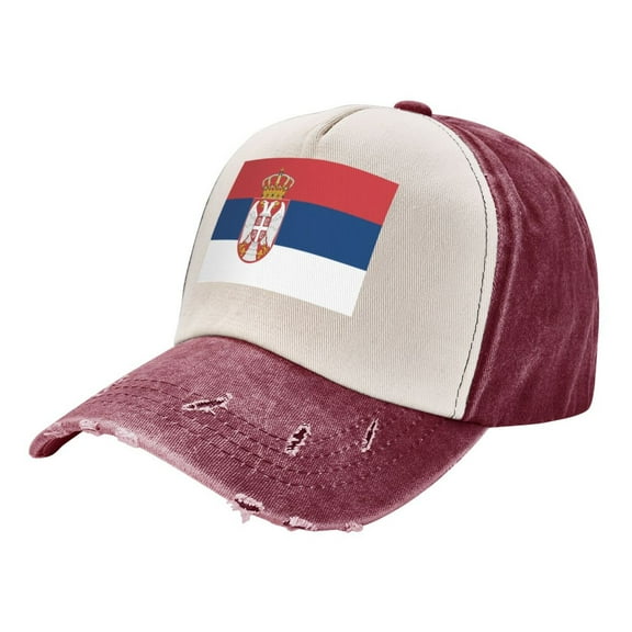 Men Women Serbian Flag Baseball Cap Golf Dad Hat Adjustable Low Profile Cotton Hat