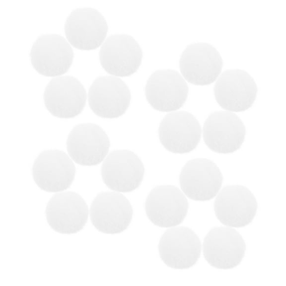 SOPOTUTU White Polyester Craft Pom Poms 30 Pieces 1.97 Inch Soft for Crafts and Decorations