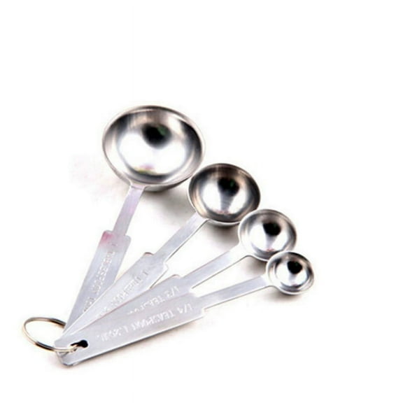Chef Heavy Duty Stainless Steel Metal Measuring Spoons for Dry or Liquid,Set of 4
